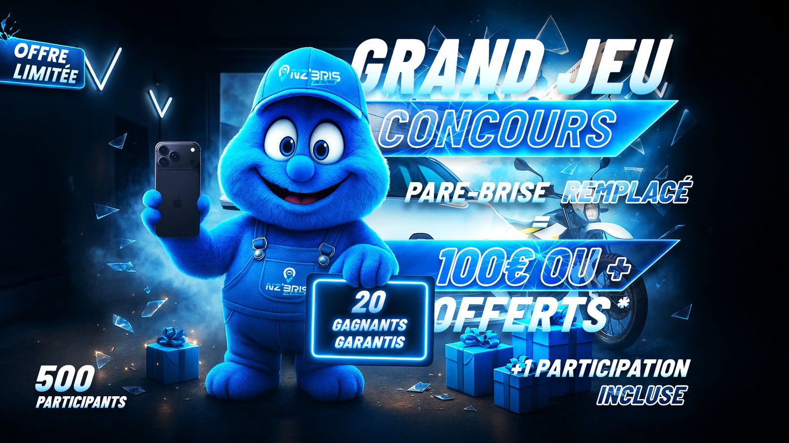 NZ'BRIS DE GLASS – Remplacement de pare-brise 100 % gratuit et récompensé !